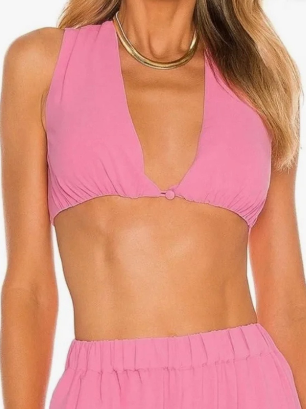 Pink Two-Piece Halter Set